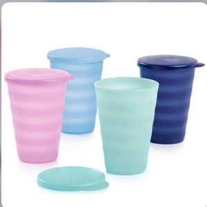 Tupperware Impression Tumblers With Lids No Hole